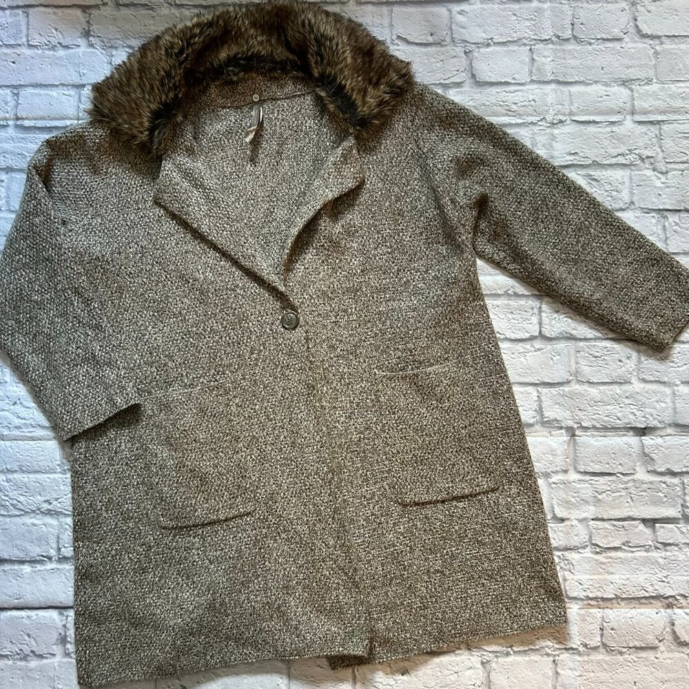 Faux Fur Collar Fall Jacket